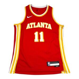 Atlanta Hawks Basketball Jersey Youth Medium Red NBA Nike Trae Young 11 Swingman